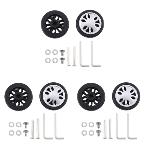 ClAZTyict Gepäckräder 50 mm x 13 mm Kits Universelle Umweltfreundliche PU-Gepäckreparatur 3 Paar von ClAZTyict