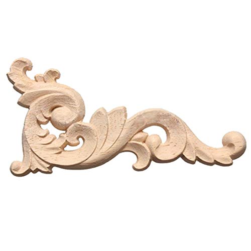 ClAZTyict Geschnitzt Aufkleber Ecke Onlay Applique TüR Wand 12 x 6Cm Unbemalt von ClAZTyict