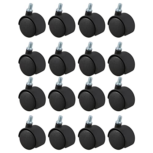 ClAZTyict Kunststoff Lenkrolle 8mm Schraube 1,5 Durchmesser Rad 16 Stueck Schwarz ClAZTyict Kunststoff Lenkrolle 8mm Schraube 1,5 Durchmesser Rad 16 Stueck Schwarz von ClAZTyict