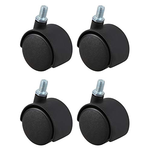 ClAZTyict Kunststoff Lenkrolle 8mm Schraube 1,5 Durchmesser Rad 4 Stueck schwarz von ClAZTyict