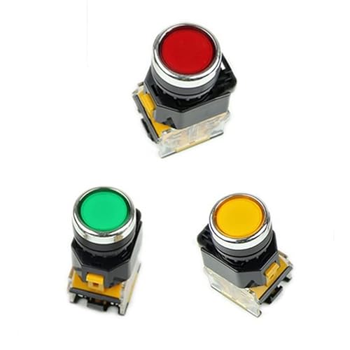 ClAZTyict La38-11/203 Druckknopf Momentan Hochleistungsdruckschalter Grün ClAZTyict La38-11/203 Druckknopf Momentan Hochleistungsdruckschalter Grün von ClAZTyict