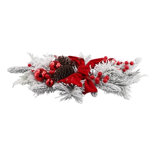 ClAZTyict Weihnachtsgirlande, Treppengirlande für Treppen, Türen, Kamine, Weihnachtsdeko für Drinnen und Draußen, 60 X 30 cm, Rot ClAZTyict Weihnachtsgirlande, Treppengirlande für Treppen, Türen, Kamine, Weihnachtsdeko für Drinnen und Draußen, 60 X 30 cm, Rot von ClAZTyict