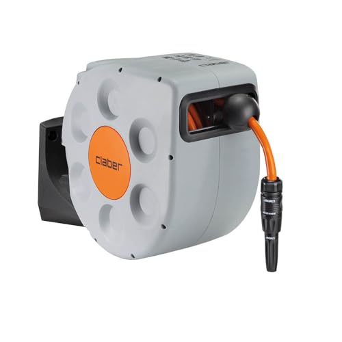 Claber Rotoroll Evolution 10 m, Automatische Schlauchtrommel der Wand Aufhängbar mit Slow Rewind von Claber