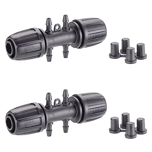Claber 1/5,1 cm-Verbinder mit 1/10,2 cm 4-Wege-Adapter von Claber