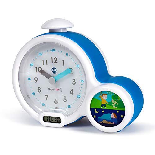Pabobo Kid Sleep - Wecker - pädagogische Kinderwecker Tag / Nachtlicht - Doppelanzeige und 3 Alarme zu wählen - funktioniert auf Gleichstrom oder Batterien - blau von Pabobo - Kid Sleep