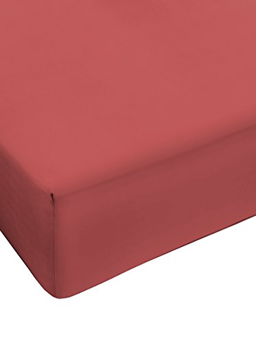 Claire Maison Spannbettlaken rot 180 x 200 cm von BIANCHERIAWEB