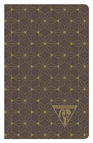Clairefontaine 192086C - Notizbuch Neo Deco Herbst Winter Kollektion, mit Fadenbindung, 7, 5 x 12 cm, 24 Blatt, elfenbeinfarbenes Papier, 90g, liniert, 1 Stück, zufällig sortiert von Clairefontaine