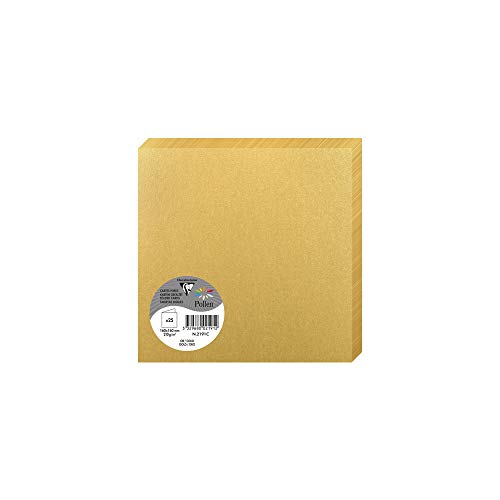Clairefontaine 2191C Packung mit 25 Doppelkarten Pollen (gefaltet, 16 x 16 cm, 210 g) 1 Pack gold Clairefontaine 2191C Packung mit 25 Doppelkarten Pollen (gefaltet, 16 x 16 cm, 210 g) 1 Pack gold von Clairefontaine