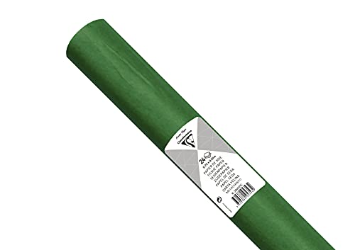Clairefontaine 394021C Seidenpapier (Packung mit 24 Bögen, 50 x 75cm, 18 g/qm, ideal für Deko und Bastelprojekte) 1 Pack, grün von Clairefontaine