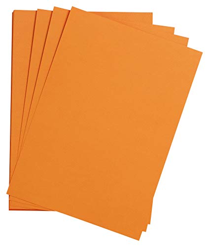 Clairefontaine 90773C - Packung mit 25 Bogen Zeichenpapier Etival Color, DIN A3, 29,7 x 42cm, 160g, 1 Pack Orange von Clairefontaine