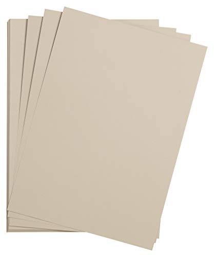 Clairefontaine 90781C - Packung mit 25 Bogen Zeichenpapier Etival Color, DIN A3, 29,7 x 42cm, 160g, 1 Pack Hellgrau von Clairefontaine