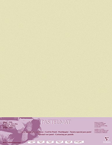 Clairefontaine 96162C Packung (mit 5 Zeichenbögen Pastelmat, 70 x 100 cm, 360 g, ideal für Trockentechniken und Pastell) sand von Clairefontaine