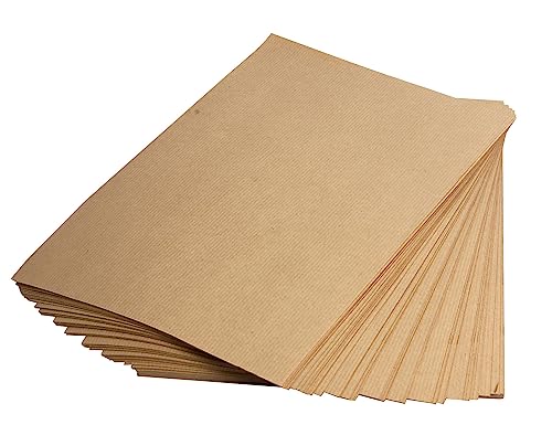 Clairefontaine 975006C Packung mit 25 Blatt Kraftpapier (120g, DIN A1, 70 x 100 cm, ideal für Kunstprojekte und zum Einpacken) braun von Clairefontaine