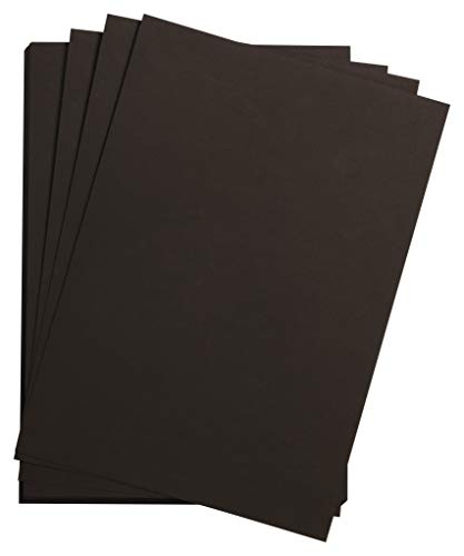 Clairefontaine 975329C - Packung mit 5 Bögen Aquarellpapier Etival, 300g, 2-körnig, 56x76cm, 1 Pack, Schwarz von Clairefontaine