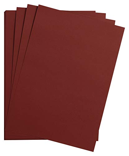 Clairefontaine 975576C Packung mit 25 Bastelkartons Maya, 185g, DIN A2, 42 x 59,4 cm, 1 Pack, bordeaux von Clairefontaine