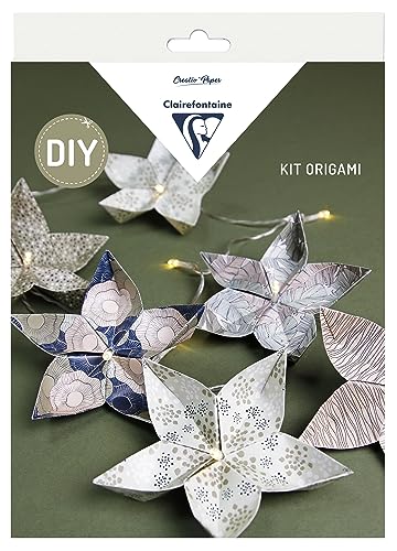 Clairefontaine 97712C - Origami Set Girlande 20,5x1,5x30cm, ideal als DIY Aktivität, 1 Set von Clairefontaine