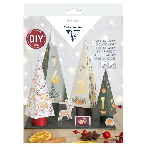 Clairefontaine 97713C - Kreativset für die Erstellung von Adventskerzen,20,6x1,5x29cm, ideal für Weihnachtsdeko und als Bastelaktivität mit Kindern, 1 Set Clairefontaine 97713C - Kreativset für die Erstellung von Adventskerzen,20,6x1,5x29cm, ideal für Weihnachtsdeko und als Bastelaktivität mit Kindern, 1 Set von Clairefontaine