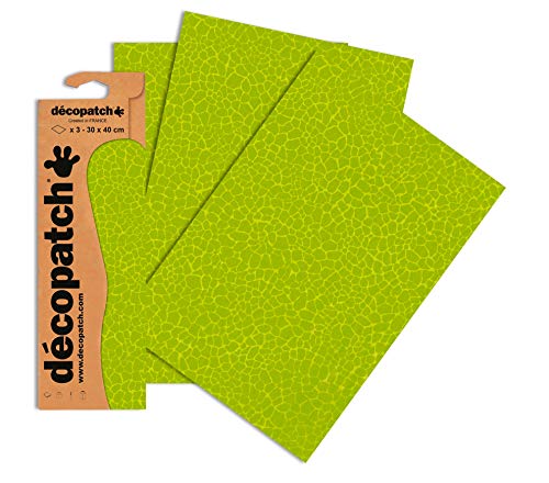 Decopatch Papier No. 531 (grün Giraffe, 395 x 298 mm) 3er Pack von Décopatch