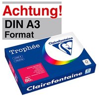 Clairefontaine Kopierpapier Trophée kirschrot DIN A3 80 g/qm 500 Blatt Clairefontaine Kopierpapier Trophée kirschrot DIN A3 80 g/qm 500 Blatt von Clairefontaine