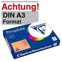 Clairefontaine Kopierpapier Trophée mandarin DIN A3 80 g/qm 500 Blatt Clairefontaine Kopierpapier Trophée mandarin DIN A3 80 g/qm 500 Blatt von Clairefontaine