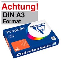 Clairefontaine Kopierpapier Trophée orange DIN A3 80 g/qm 500 Blatt Clairefontaine Kopierpapier Trophée orange DIN A3 80 g/qm 500 Blatt von Clairefontaine