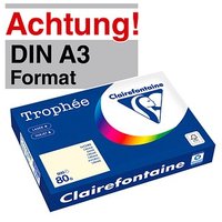 Clairefontaine Kopierpapier Trophée sand DIN A3 80 g/qm 500 Blatt von Clairefontaine