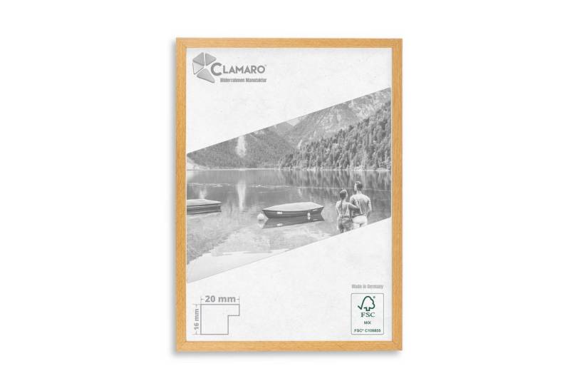 Clamaro Bilderrahmen, Bilderrahmen Eiche Windsor nach Maß Holz CLAMARO von Clamaro