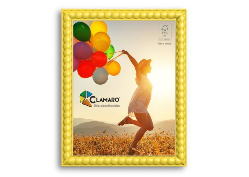 Clamaro Bilderrahmen, Bilderrahmen Gelb Bubble nach Maß CLAMARO Holz 20mm von Clamaro