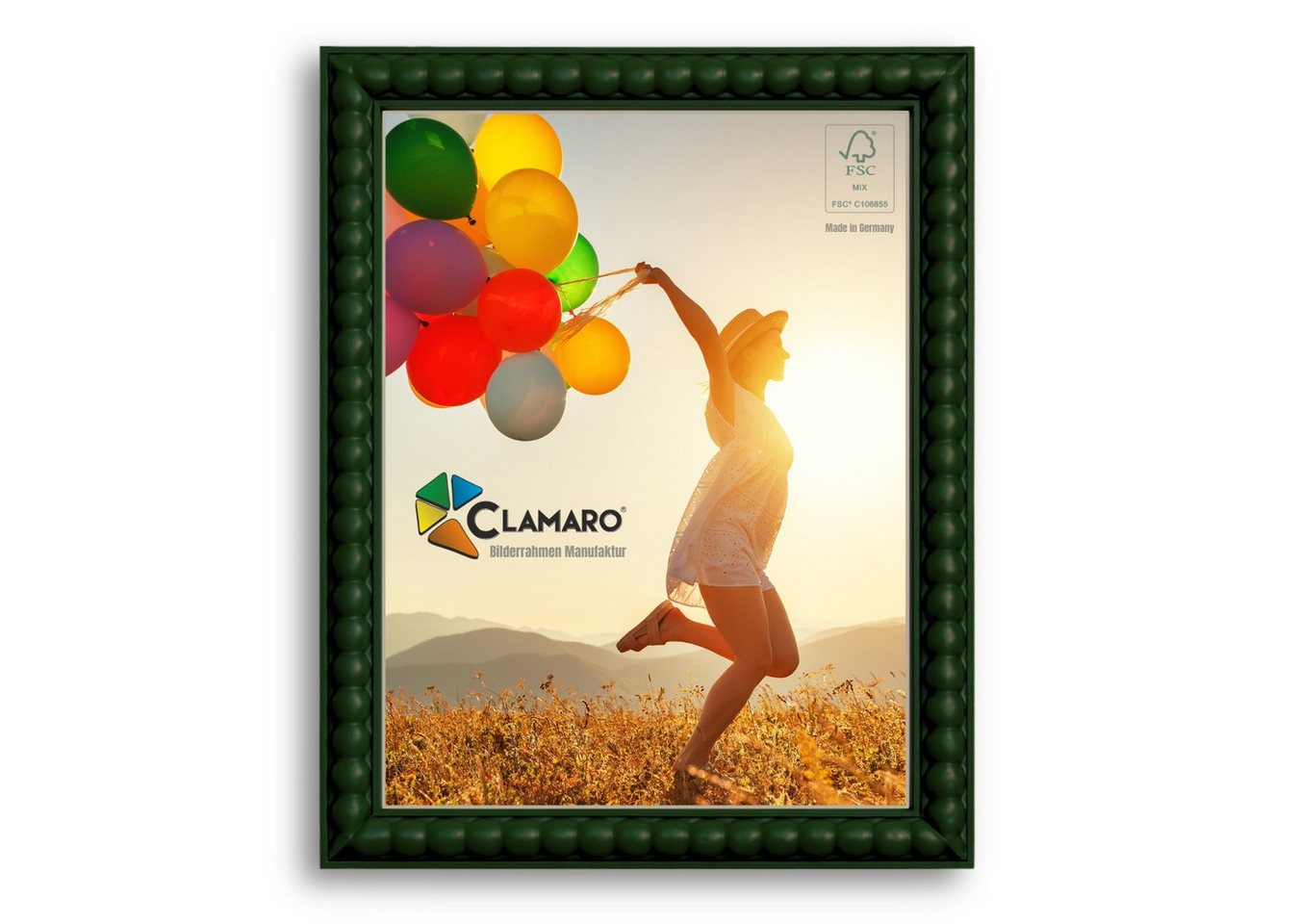 Clamaro Bilderrahmen, Bilderrahmen Grün Bubble nach Maß CLAMARO Holz 20mm Clamaro Bilderrahmen, Bilderrahmen Grün Bubble nach Maß CLAMARO Holz 20mm von Clamaro