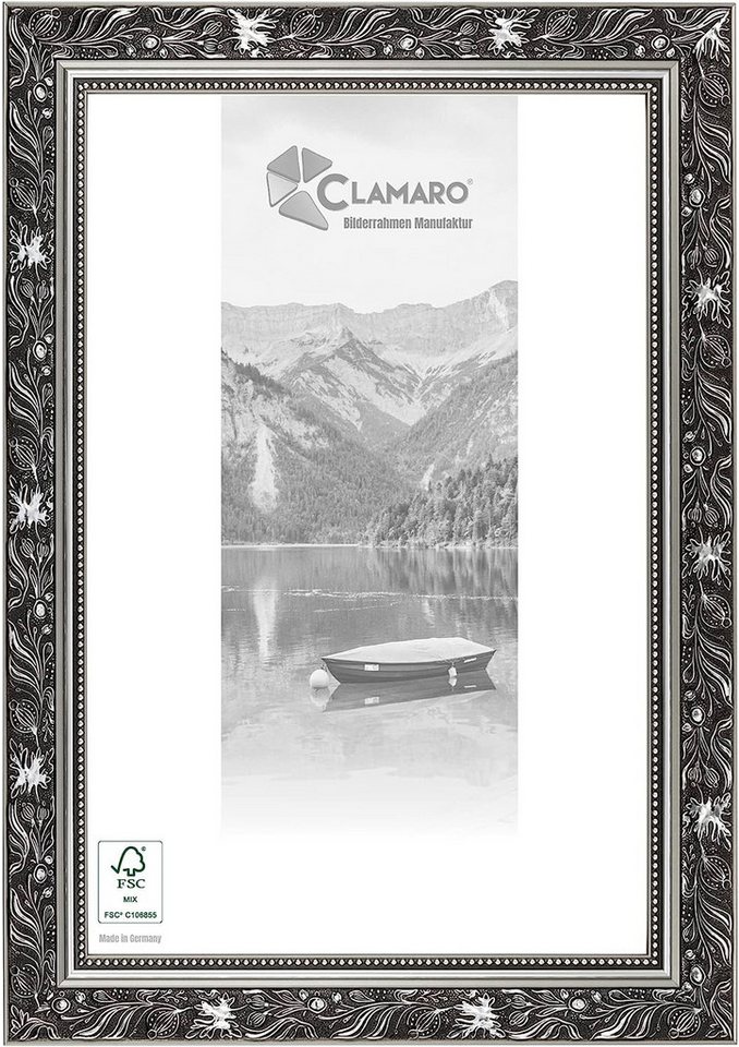 Clamaro Bilderrahmen, Bilderrahmen 'Ludwig' Clamaro Antik Massivholz Schwarz Grau Silber Clamaro Bilderrahmen, Bilderrahmen 'Ludwig' Clamaro Antik Massivholz Schwarz Grau Silber von Clamaro