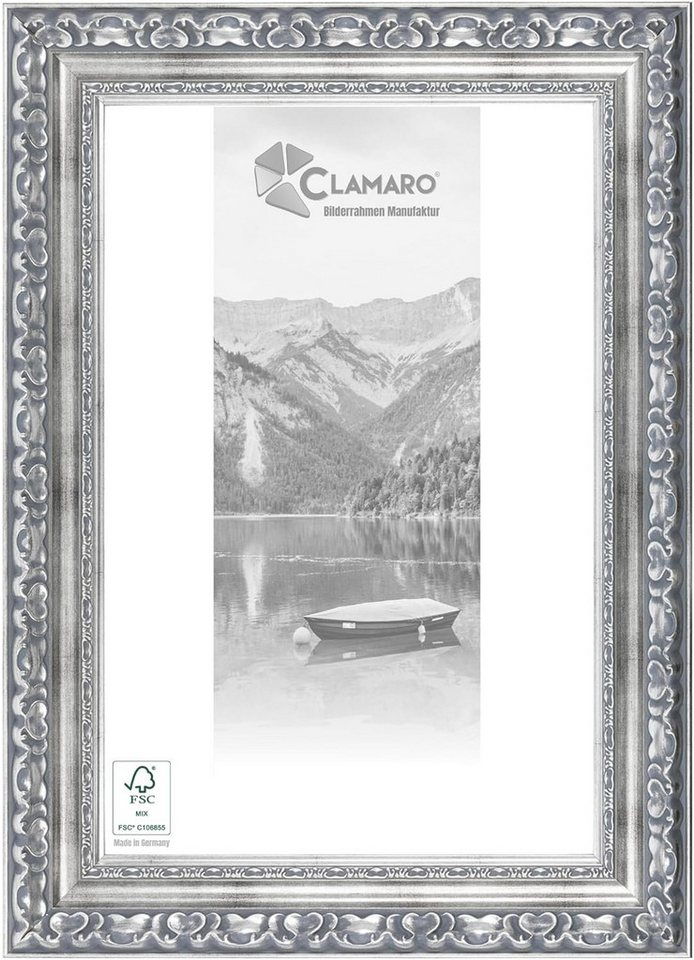 Clamaro Bilderrahmen, Bilderrahmen 'OTTO' CLAMARO Antik Massivholz Silber Gebürstet Clamaro Bilderrahmen, Bilderrahmen 'OTTO' CLAMARO Antik Massivholz Silber Gebürstet von Clamaro