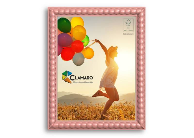 Clamaro Bilderrahmen, Bilderrahmen Rosa Bubble nach Maß CLAMARO Holz 20mm von Clamaro