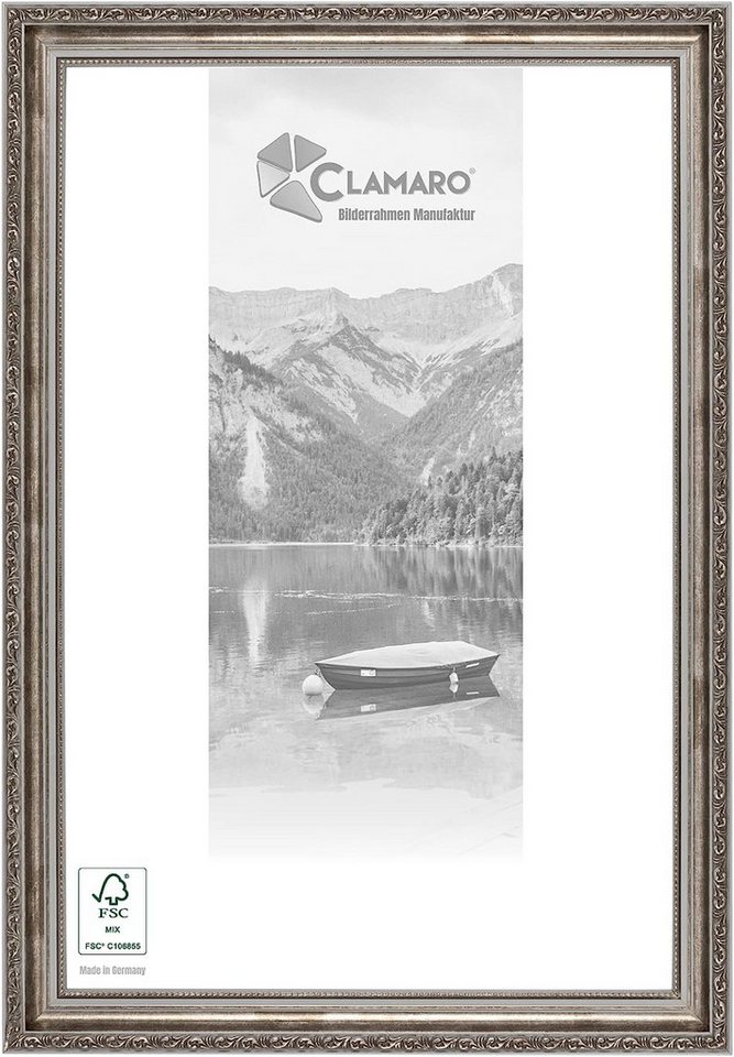 Clamaro Bilderrahmen, Bilderrahmen 'VIKTOR' CLAMARO Antik Massivholz Grau Silber Clamaro Bilderrahmen, Bilderrahmen 'VIKTOR' CLAMARO Antik Massivholz Grau Silber von Clamaro