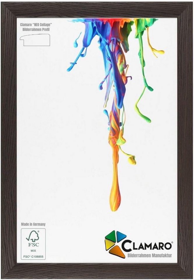 Clamaro Bilderrahmen, Bilderrahmen Wenge Dunkelbraun Neo Collage nach Maß modern Holz Clamaro Bilderrahmen, Bilderrahmen Wenge Dunkelbraun Neo Collage nach Maß modern Holz von Clamaro