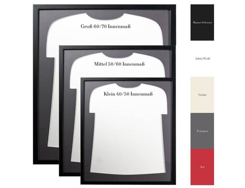 Clamaro Bilderrahmen, Trikotrahmen mit Passepartout in Trikot Form FanFrame CLAMARO von Clamaro