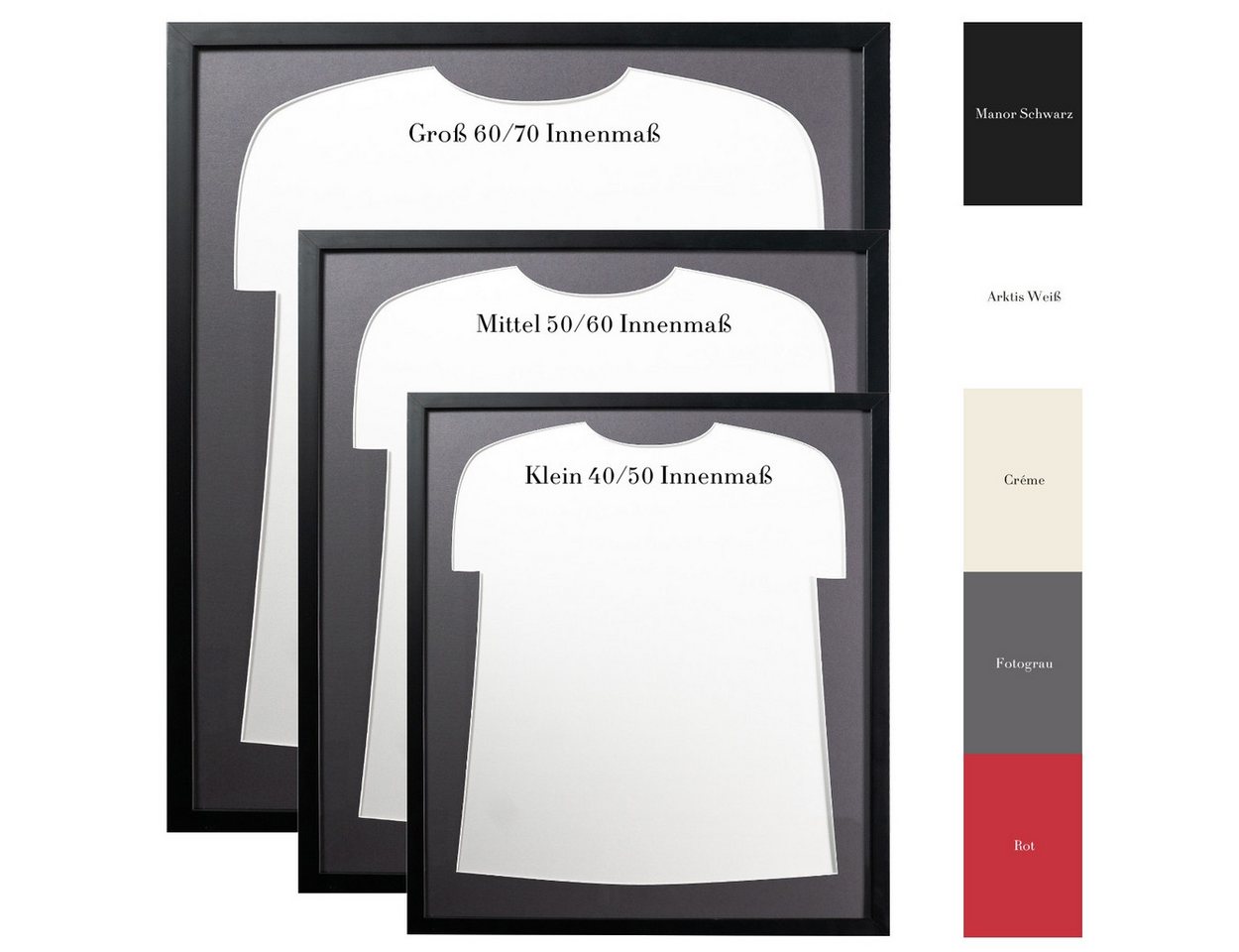 Clamaro Bilderrahmen, Trikotrahmen mit Passepartout in Trikot Form FanFrame CLAMARO von Clamaro