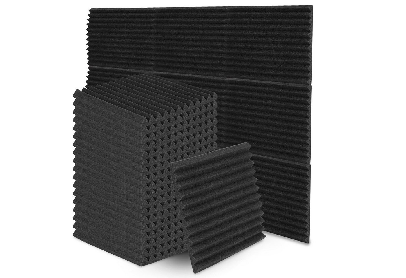 Clanmacy Akustikplatte 24 Stück Akustikplatte Dreiecksnut Akustikschaumstoff 30x30x2.5cm Clanmacy Akustikplatte 24 Stück Akustikplatte Dreiecksnut Akustikschaumstoff 30x30x2.5cm von Clanmacy