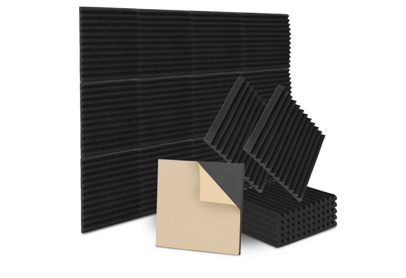 Clanmacy Akustikplatte 24er-Pack Akustikplatte 30x30x2.5cm Dreiecksnut Akustikschaumstoff von Clanmacy