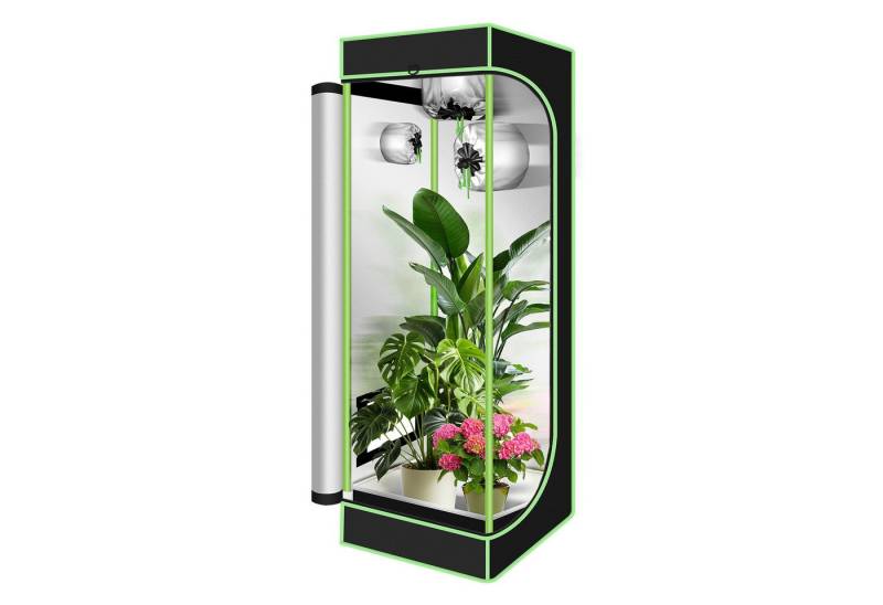 Clanmacy Anlehngewächshaus Growbox Anbau Zelt Growzelt Gewächszelt Zuchtschrank Indoor Grow Tent, BxTxH: 40 x 40 x 180,00 cm von Clanmacy