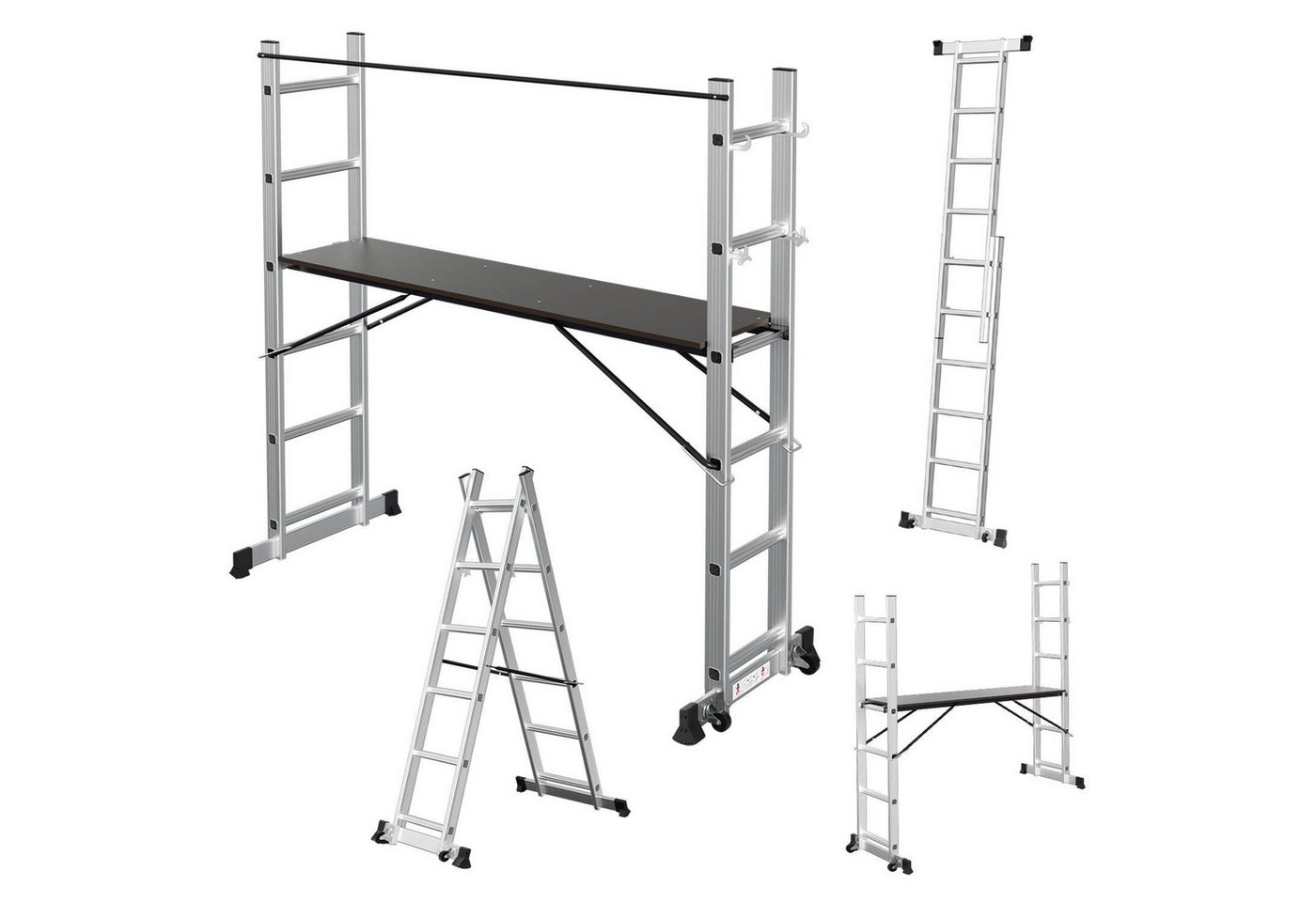 Clanmacy Arbeitsgerüst Arbeitsgerüst 4in1 Leitergerüst, Mehrzweckleiter Aluminium Clanmacy Arbeitsgerüst Arbeitsgerüst 4in1 Leitergerüst, Mehrzweckleiter Aluminium von Clanmacy