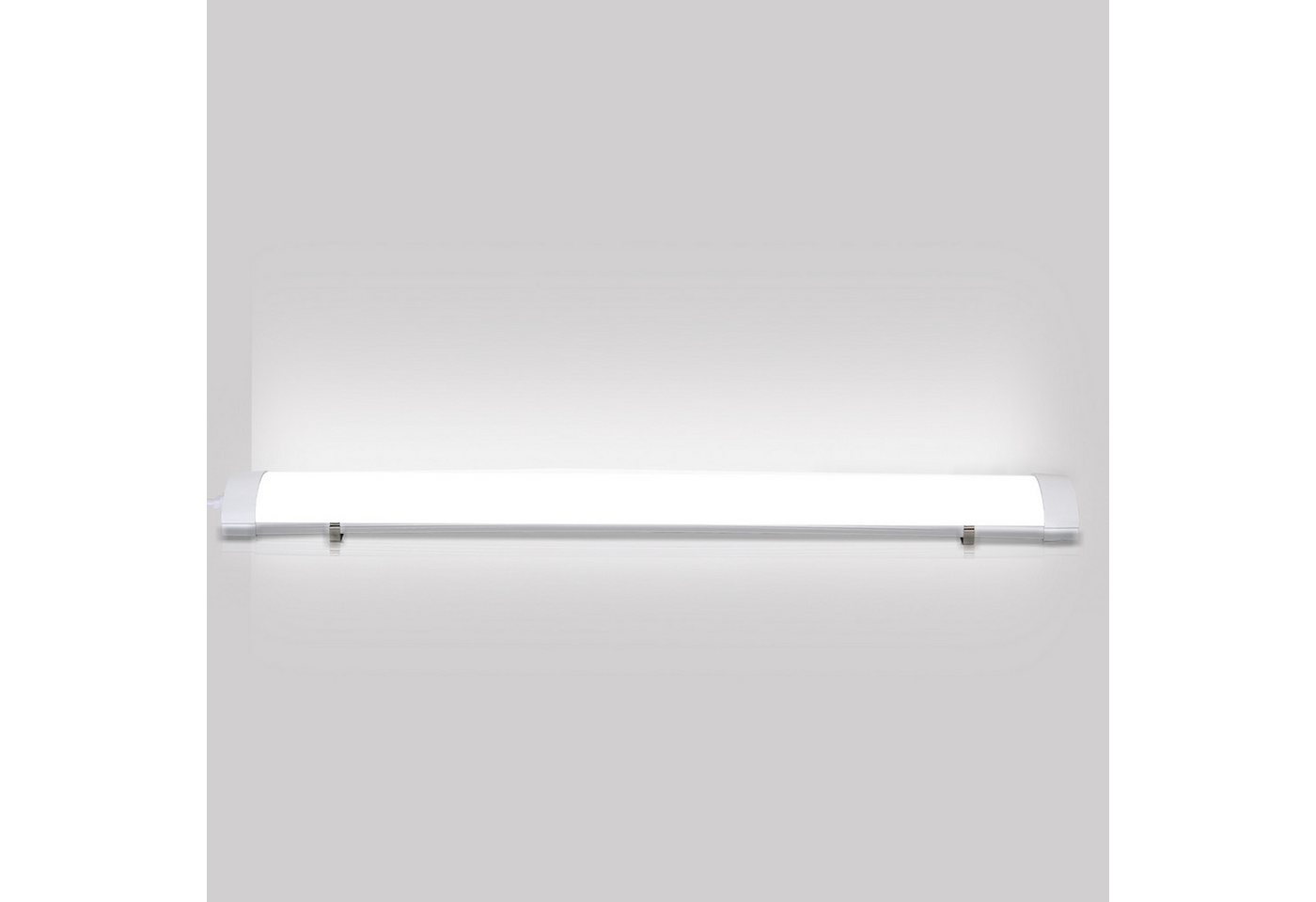 Clanmacy Außen-Deckenleuchte LED Feuchtraumleuchte IP65 Neutralweiß Keller Garage Lampe 60 cm von Clanmacy