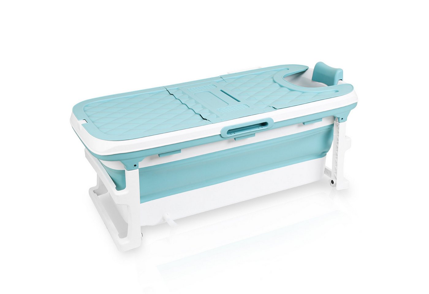 Clanmacy Badewanne Faltbare Badewanne Erwachsene Klappbadewanne blau 128cm von Clanmacy