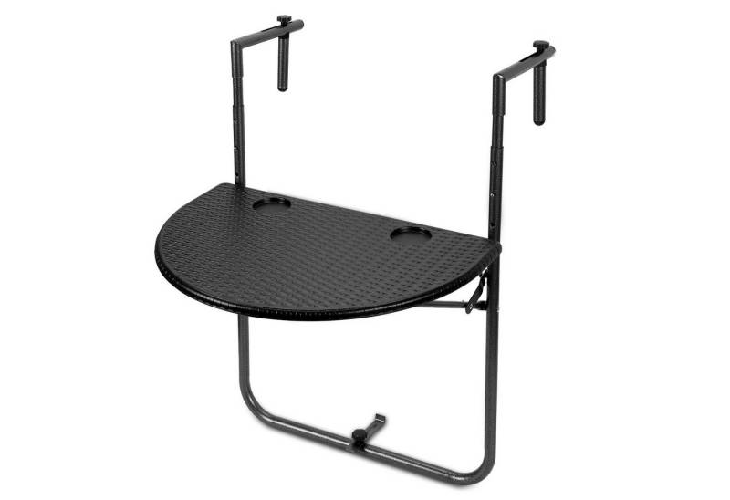 Clanmacy Balkonhängetisch klappbar Balkontisch zum Einhängen Balkon 60x64x83.5cm Klapptisch (Ausklappbar, 1 Tisch) von Clanmacy
