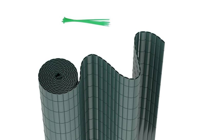 Clanmacy Balkonsichtschutz PVC Sichtschutzmatte mit Kabelbindern Wasserdicht Sonnenschutz Garten von Clanmacy