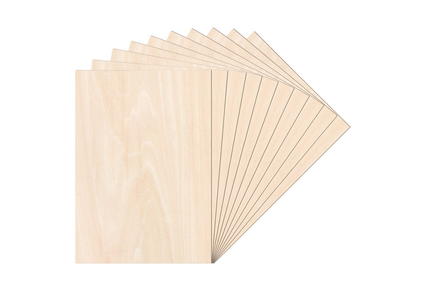 Clanmacy Bastelnaturmaterial Sperrholzplatte Linde 3mm Birkensperrholz Dünne Holz-Zuschnitte,30xA4, (30-tlg) von Clanmacy