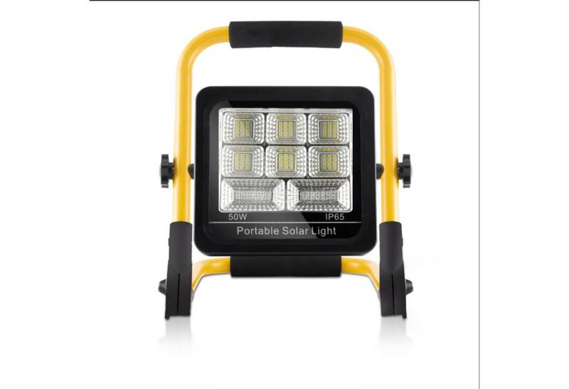 Clanmacy Baustrahler LED Akku Fluter 50W Beleuchtung Außenlampe Außen Gelb Baustrahler von Clanmacy