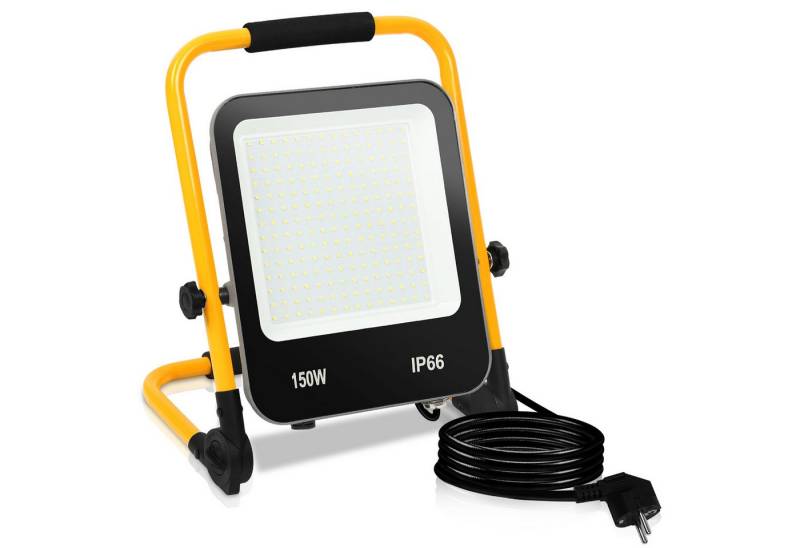 Clanmacy Baustrahler LED Baustrahler Kaltweiß 150 Watt, Arbeitsscheinwerfer, Arbeitsleuchte von Clanmacy