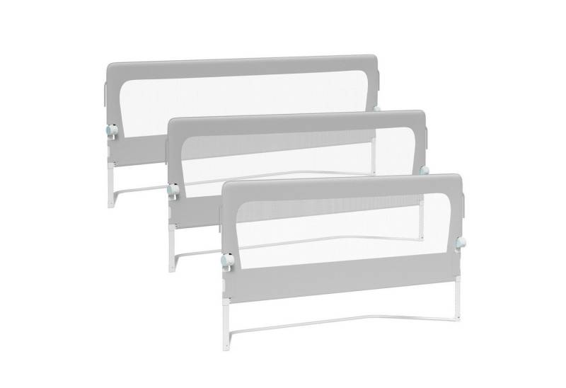Clanmacy Bettschutzgitter 3X Bettgitter Babybettgitter Kinderbettgitter Kinder Rausfallschutz (180+200+200cm, 3 St) von Clanmacy