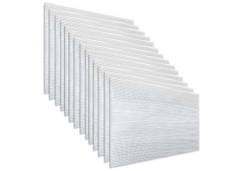 Clanmacy Doppelstegplatte 14x Doppelstegplatte 4mm Polycarbonat Stegplatten Hohlkammerplatte von Clanmacy