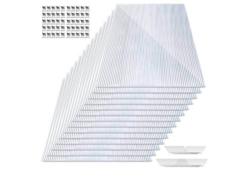Clanmacy Doppelstegplatte 14x Gewächshaus Doppelstegplatten Hohlkammerplatten Gewächshausplatten, 4,00 mm von Clanmacy